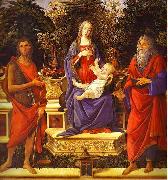 Sandro Botticelli, Virgin and Child Enthroned between Saint John the Baptist and Saint John the Evangelist
